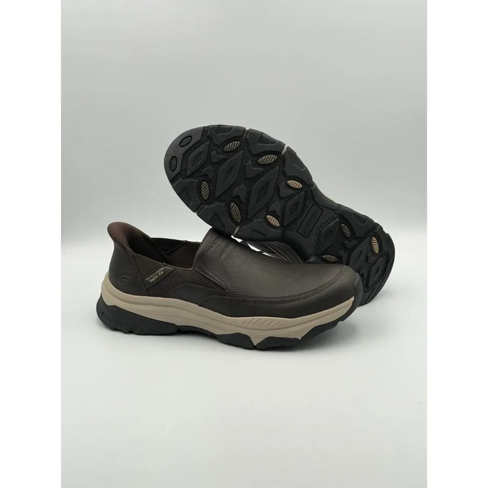 Skechers Men’s Hands Free Slip-ins Izaiah Brown Slip-On Sneakers Size 10.5